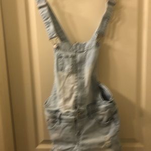 pale blue short overalls size large wallflower